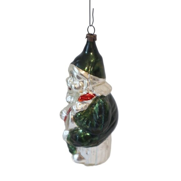 Vintage Mercury Glass Antique Figural Glass CLOWN Ornament Germany Christmas Orn - Picture 4 of 7